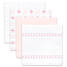 Amazing Baby Muslin Swaddle Blankets, Set of 4, Premium Cotton, Springfield, Pink
