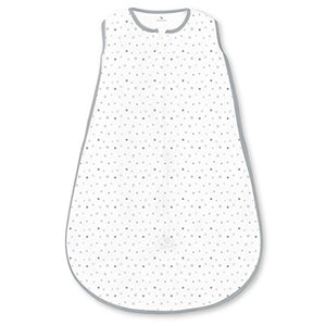 Amazing Baby Microfleece Sleeping Sack with 2-Way Zipper, Playful Dots, Sterling, Medium