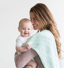Amazing Baby Muslin Swaddle Blankets, Set of 4, Premium Cotton, Paradise, Pastel SeaCrystal