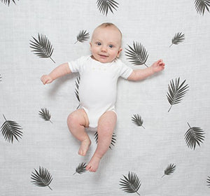 Amazing Baby Muslin Swaddle Blankets, Set of 4, Premium Cotton, Paradise, Pastel SeaCrystal