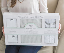 Amazing Baby Gift Set, 3-Piece Set, Cotton Sleeping Sack, Muslin Swaddle, Cellular Blanket, Pastel Sterling